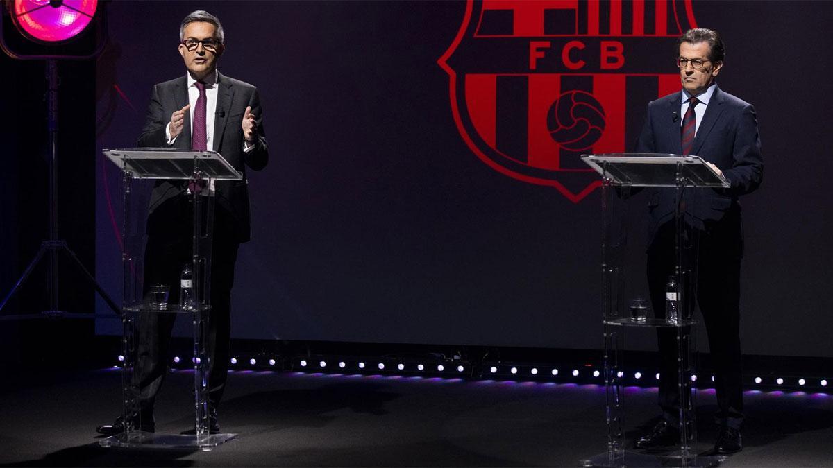 Víctor Font y Toni Freixa, durante un debate electoral