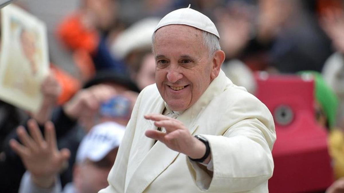 El papa Francisco, este miércoles, en la audiencia pública del Vaticano.