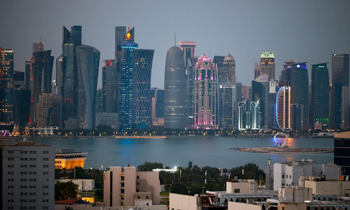 Vista de los rascacielos de Doha, la capital de Qatar, uno de los centros financieros del Golfo Pérsico.
