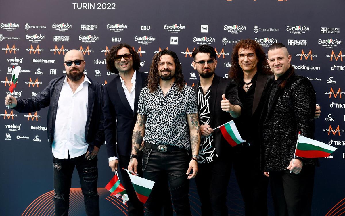 Intelligent Music Project, en la Alfombra Turquesa de Eurovisión 2022.