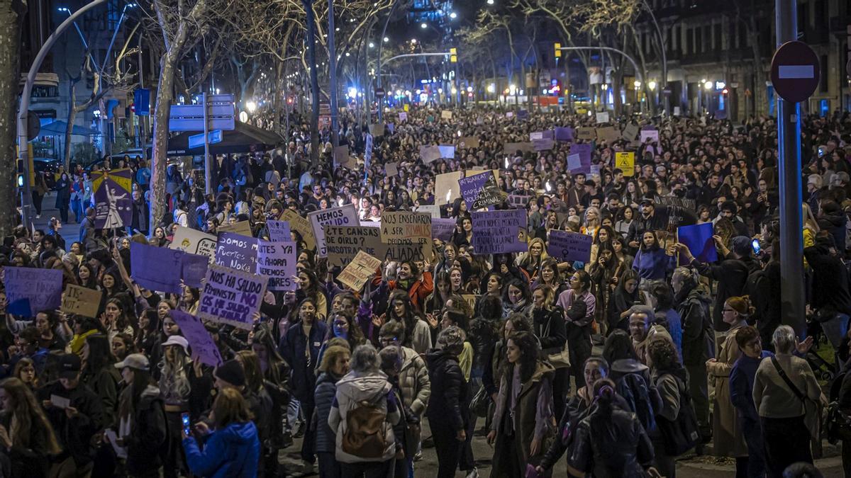 Manifestación del 8M en Barcelona.