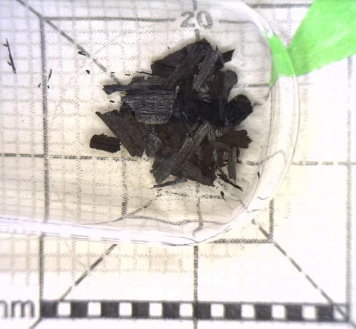 Restos de carbón hallados en el yacimiento de Brandomil, datados por radiocarbono en el siglo I D. de C.