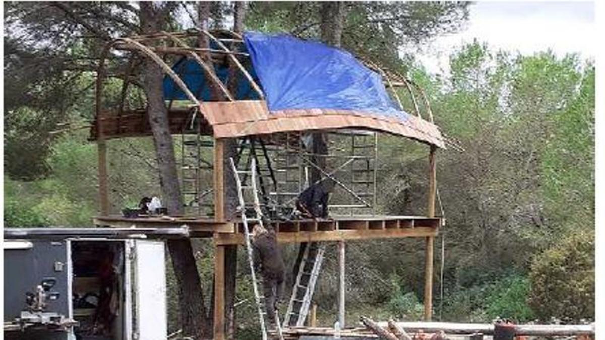 Imagen de la casa en un árbol en es Munts.