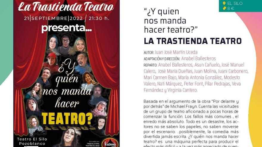 ¿Y quién nos manda hacer teatro?