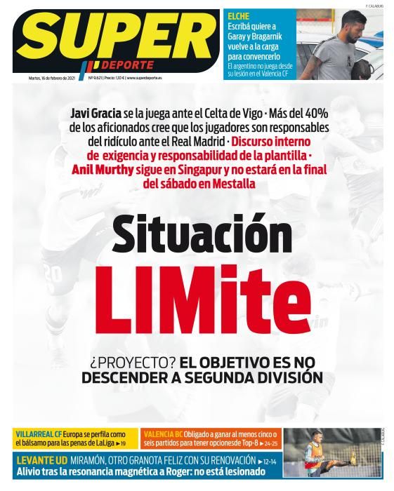 Portada SUPERDEPORTE martes 16 febrero 2021