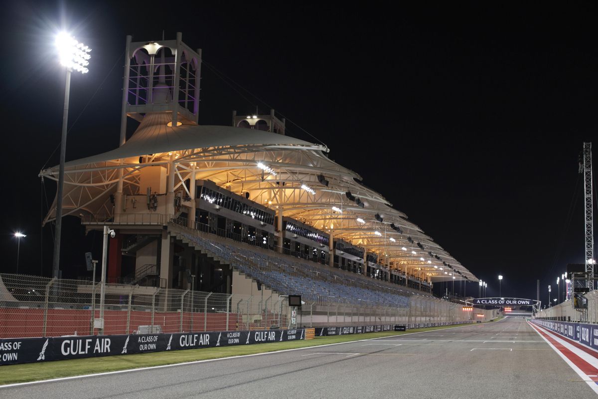 Una vista del circuito de Sakhir.