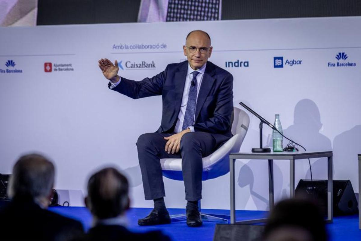 El exprimer ministro italiano y autor del informe sober unidad de mercado, Enrico Letta, en una imagen de archivo en otro acto en Barcelona