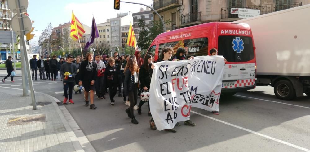 Nova manifestació d'estudiants a Manresa