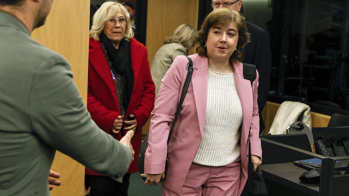 La presidenta interina de RTVE, Concepción Cascajosa, en el Congreso de los Diputados.