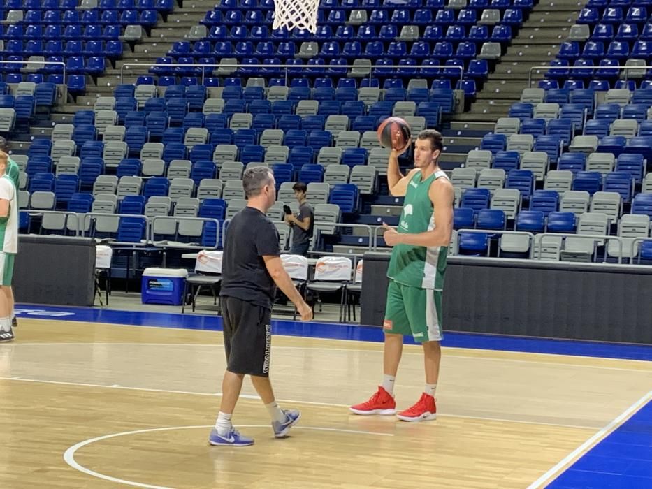 Primer entrenamiento de Rubén Guerrero con el Unicaja