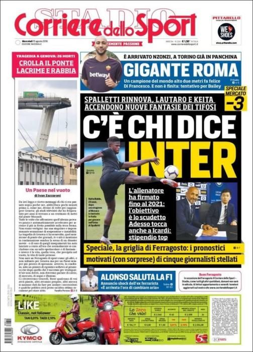 Portadas de los diarios deportivos