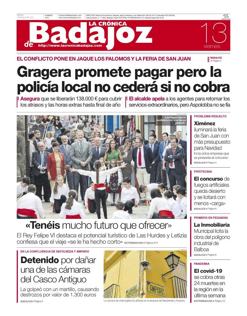 Consulta la portada correspondiente al día 13 de mayo del 2022