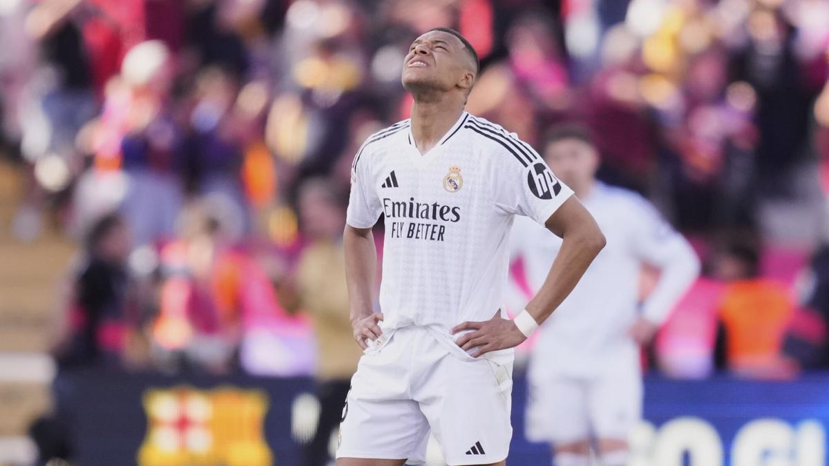 Kylian Mbappé, en el partido ante el Barça