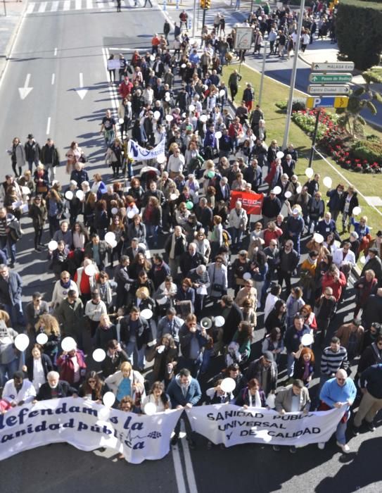 Marcha por una sanidad pública digna en Málaga