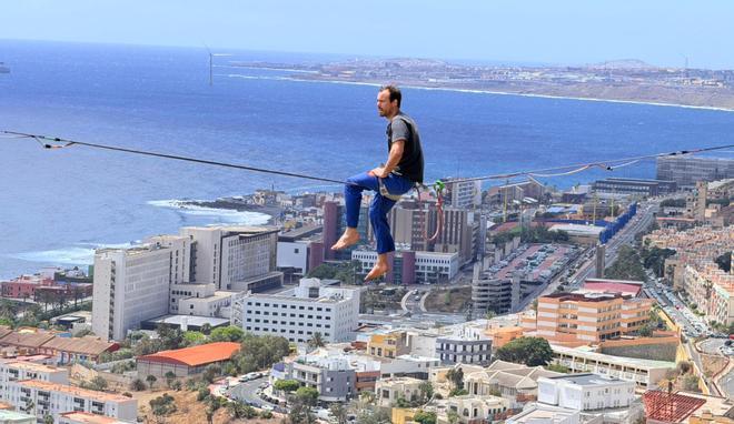 David Palomo, el campeón del mundo que entrena en lo alto de Las Palmas de Gran Canaria: Me siento superpoderoso cuando estoy en el aire