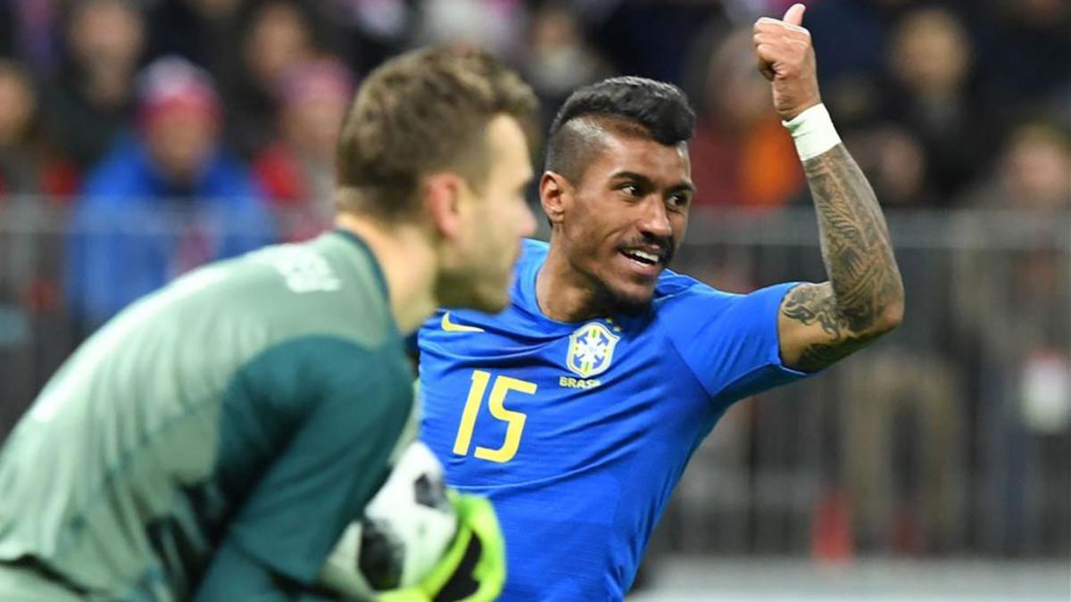 Paulinho volvió a cuajar un gran partido con Brasil