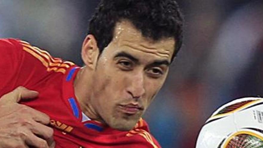 Busquets, en la semifinal ante Alemania.