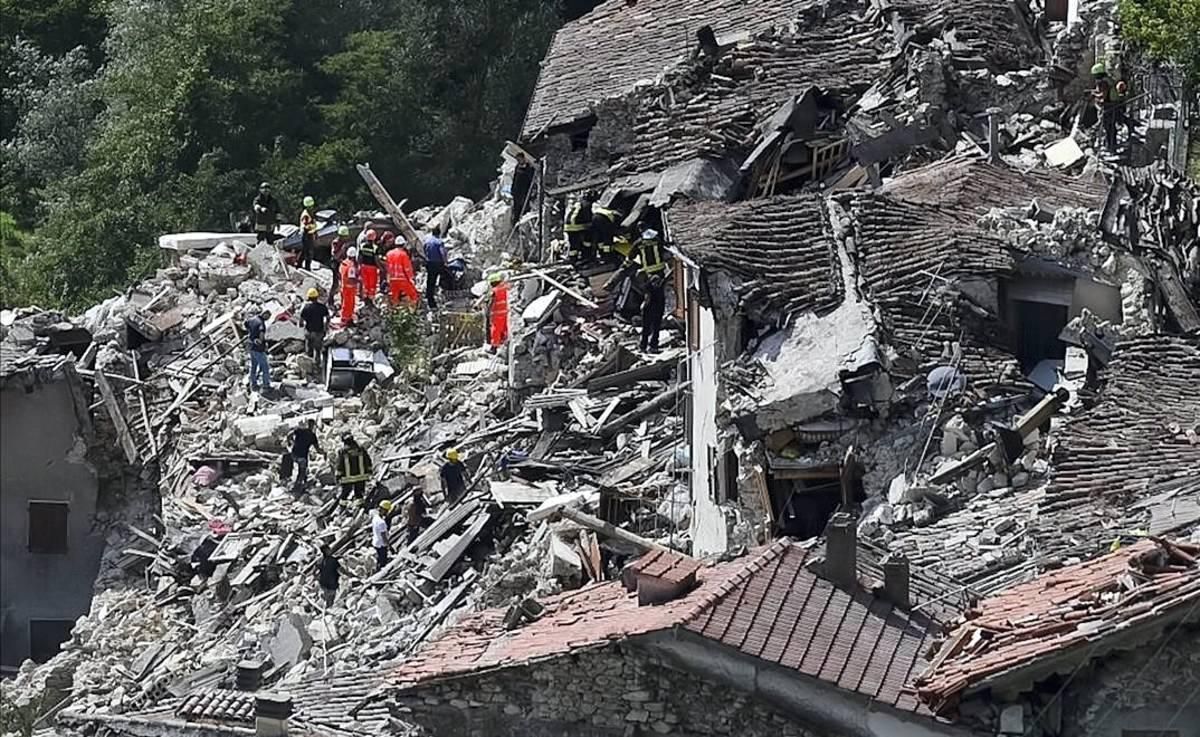 Imágenes del terremoto de Italia