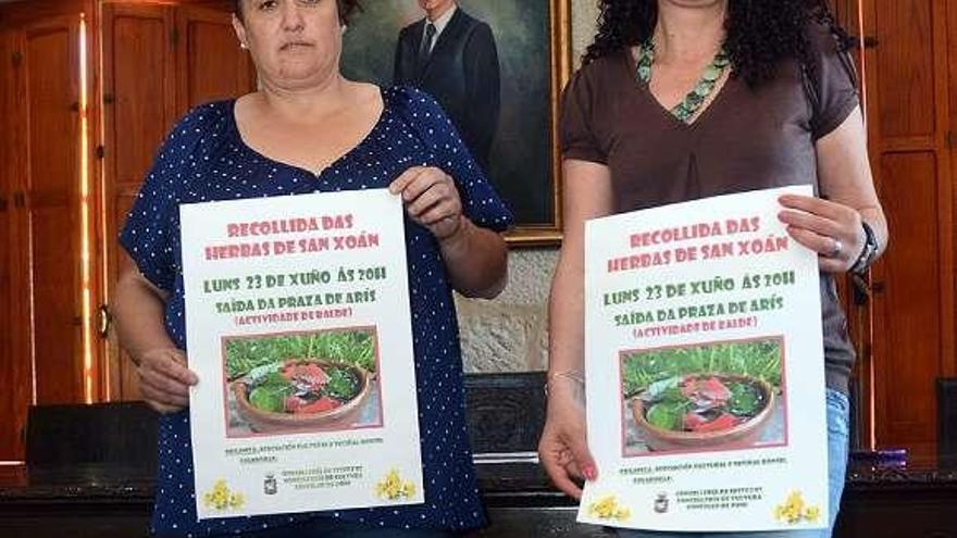 Elena Barral y Silvia Díaz presentan el cartel de la actividad.