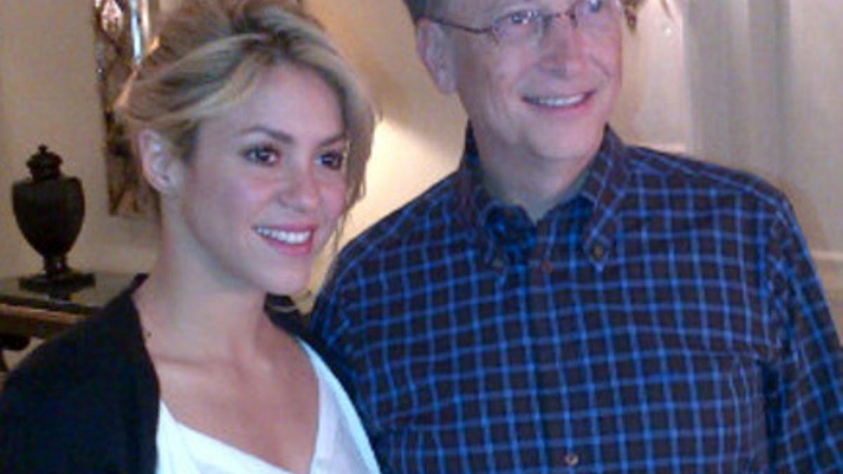 Shakira y Bill Gates, en el Hotel Palace de Madrid.