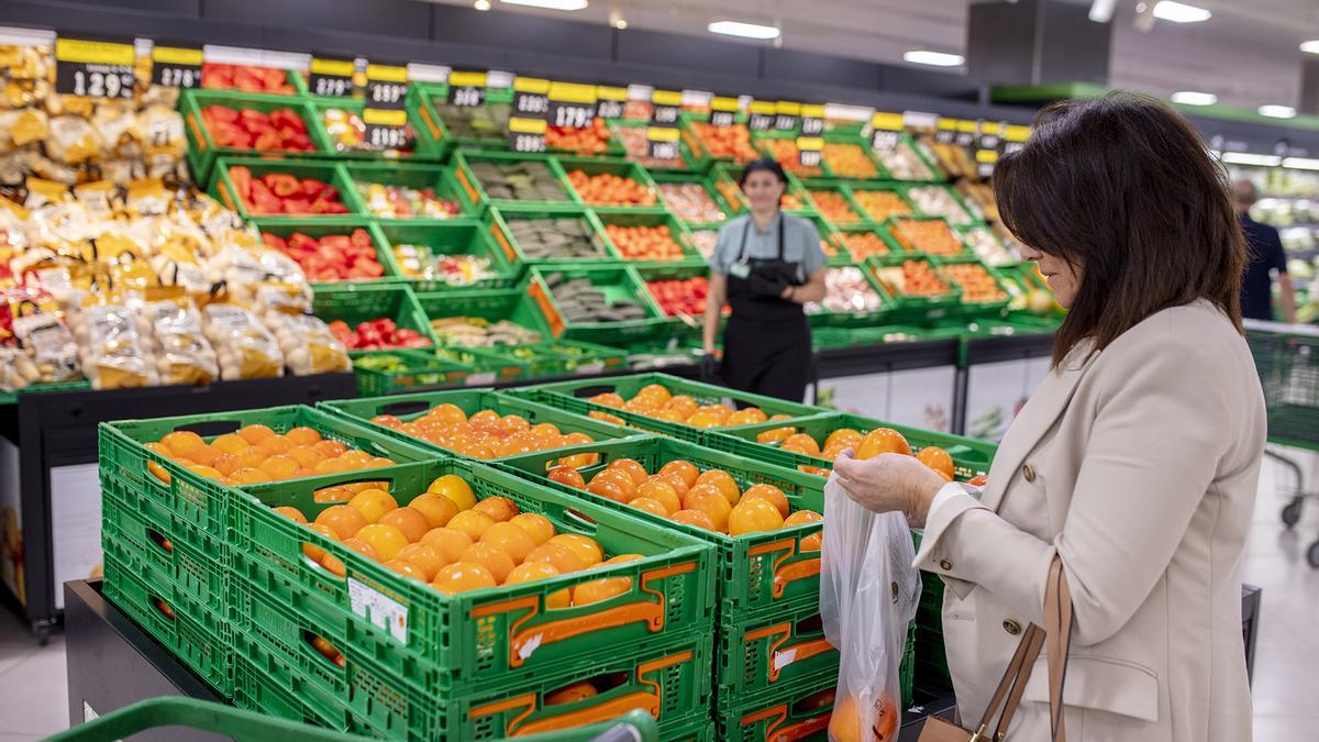 Sección Fruta y Verdura del Mercadona.