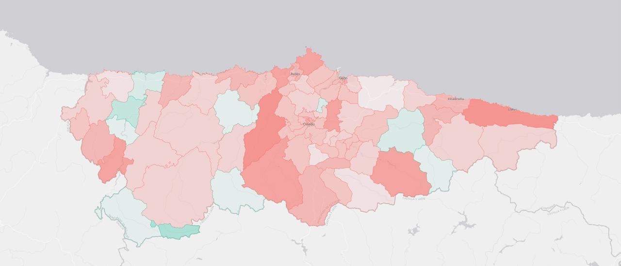 mapa covid asturuias 21 enero