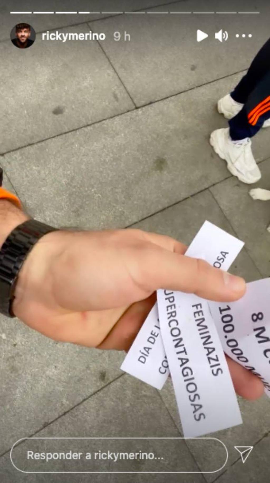 Ricky Merino denuncia los mensajes que ha encontrado escritos por Madrid