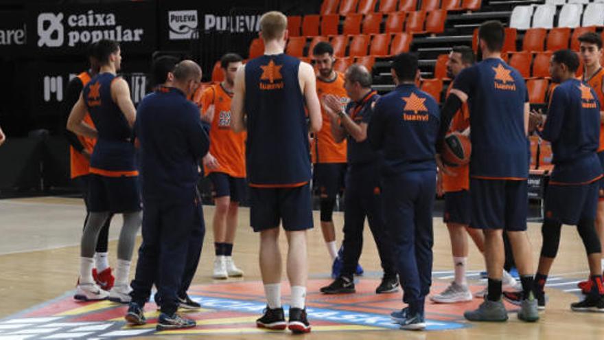 Entrenamiento del Valencia Basket