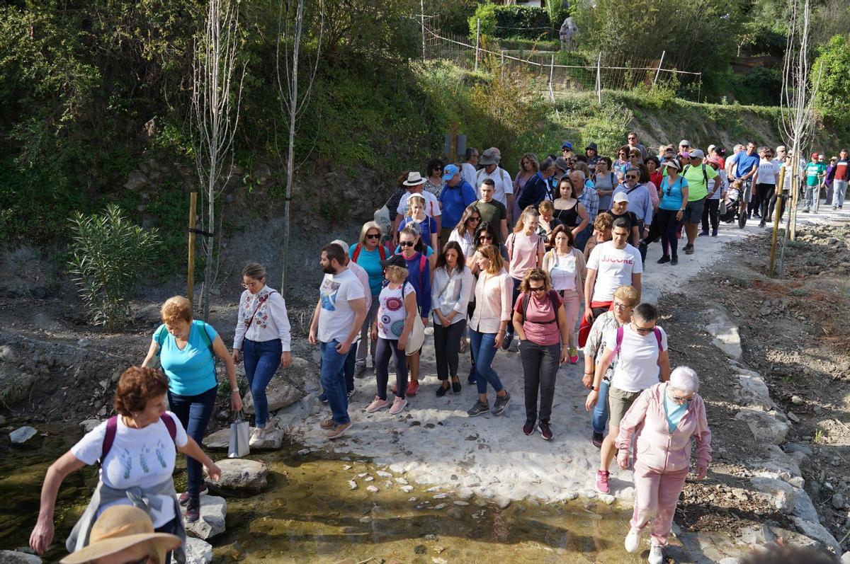 Inauguración de un tramo del Corredor Verde del Guadalhorce, en Coín.