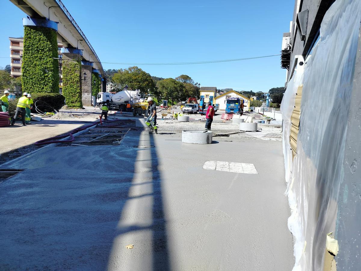 Otra imagen de las obras, a pleno rendimiento.