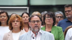 El líder de ERC, Oriol Junqueras, valorando el fallo europeo sobre la amnistía.