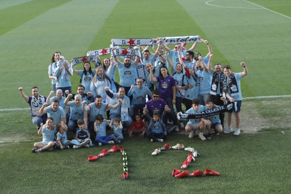 La afición del Celta se calza las botas del jugador número doce
