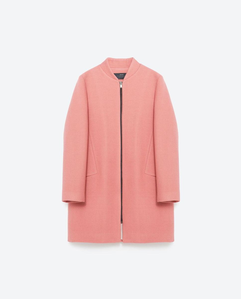 Abrigo rosa de Zara