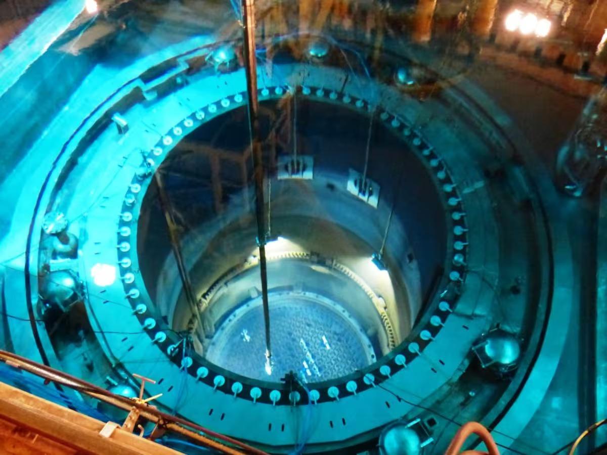 Vista superior del reactor de la planta, en una foto de archivo