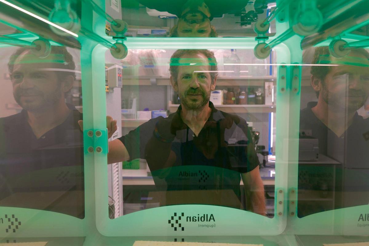 Damià Tormo, en las instalaciones de su empresa, el mièrcoles.