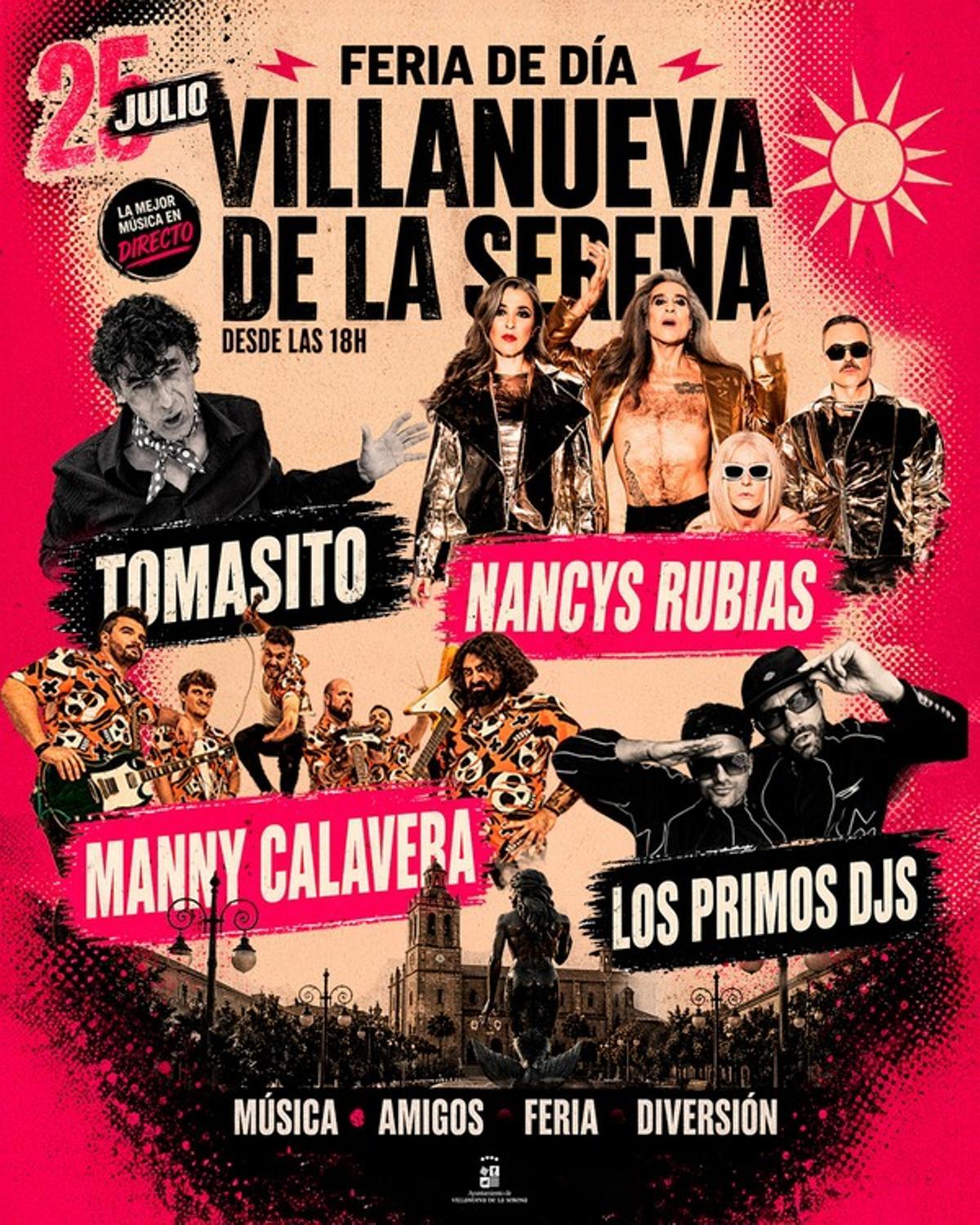 Cartel de la feria de día.