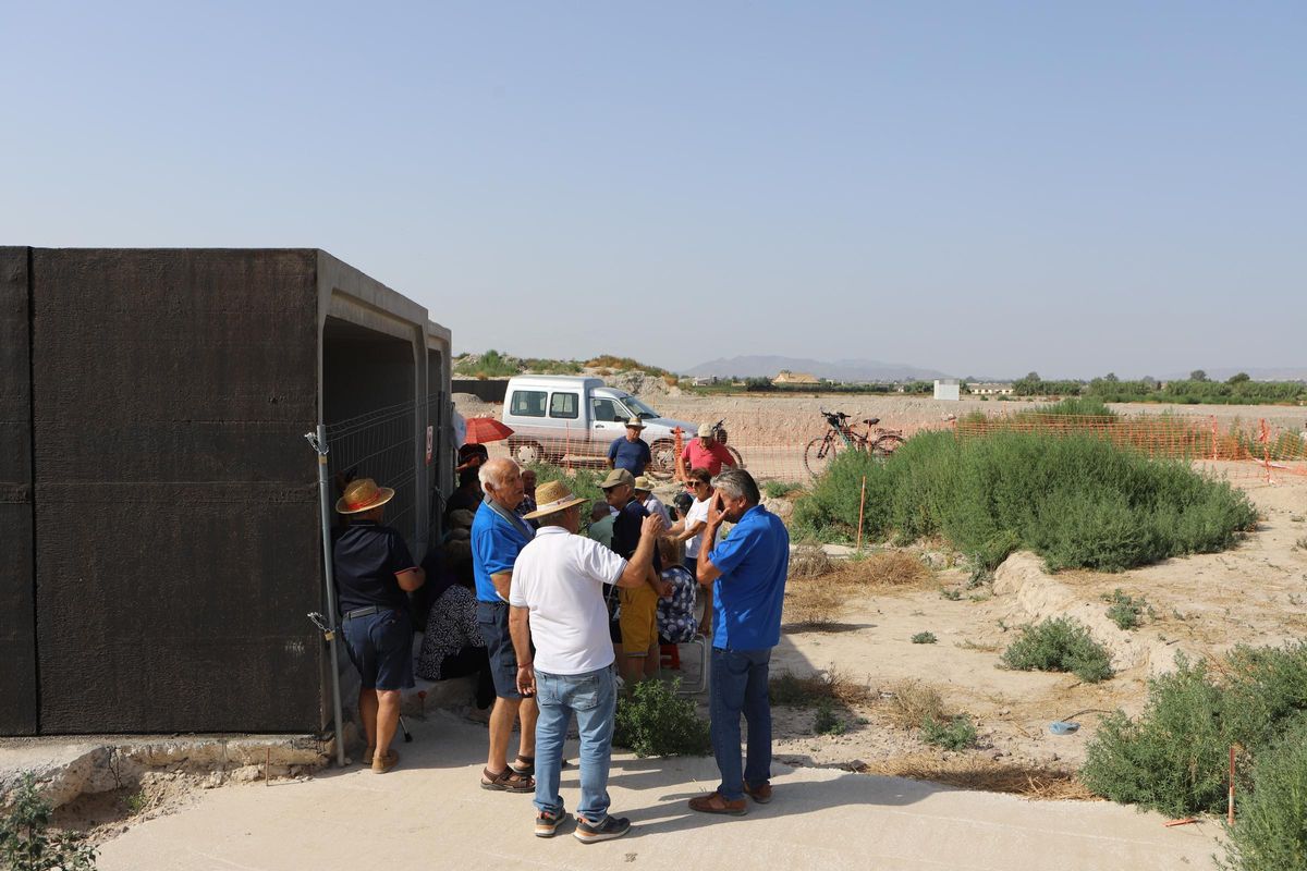 Pasos de agua instalados en el lugar.