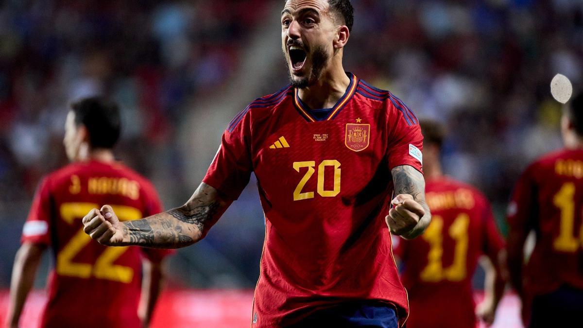 Joselu marcó el último gol de la victoria de España ante Italia