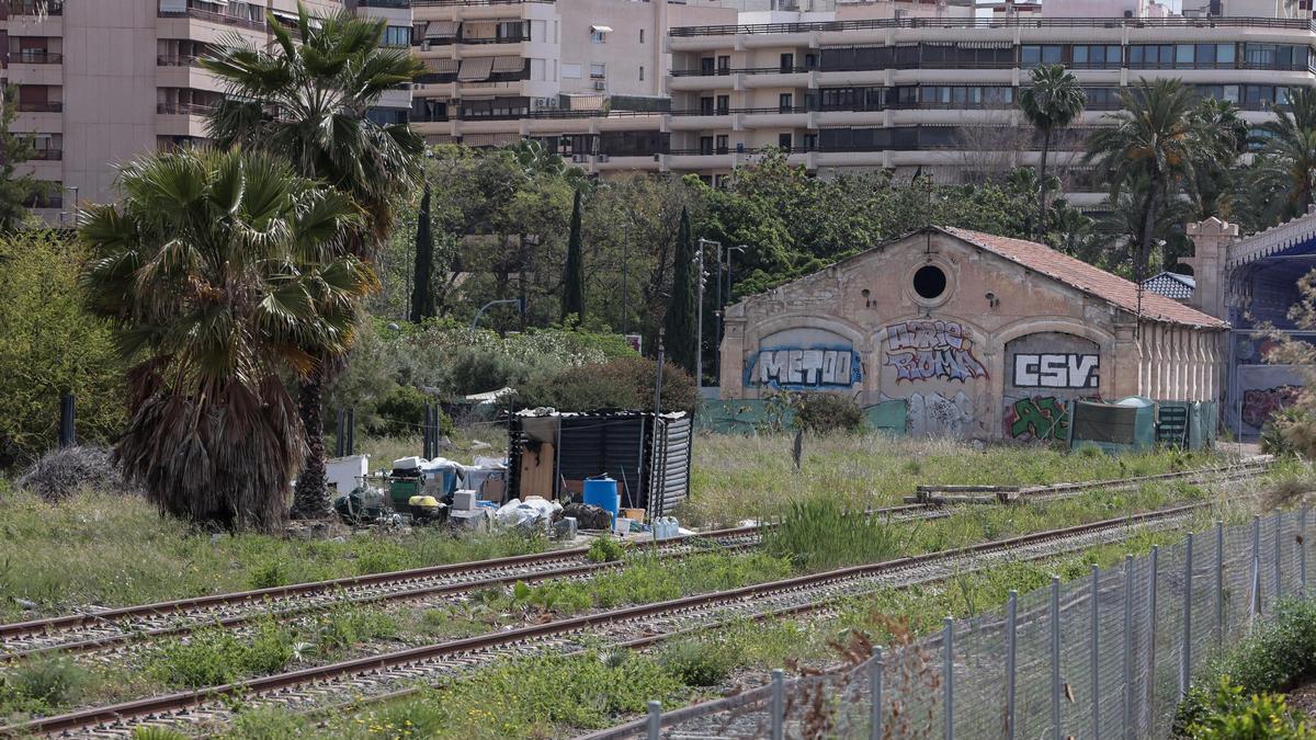 Mal estado del estanque del Parque del Mar de Alicante