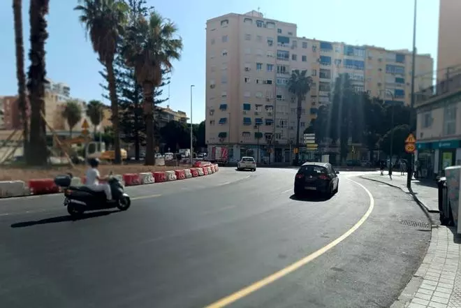 La glorieta de Las Chapas tendrá tres carriles durante las obras de la prolongación del metro de Málaga