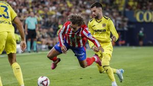 Baena y Griezmann en un Villarreal-Atlético.