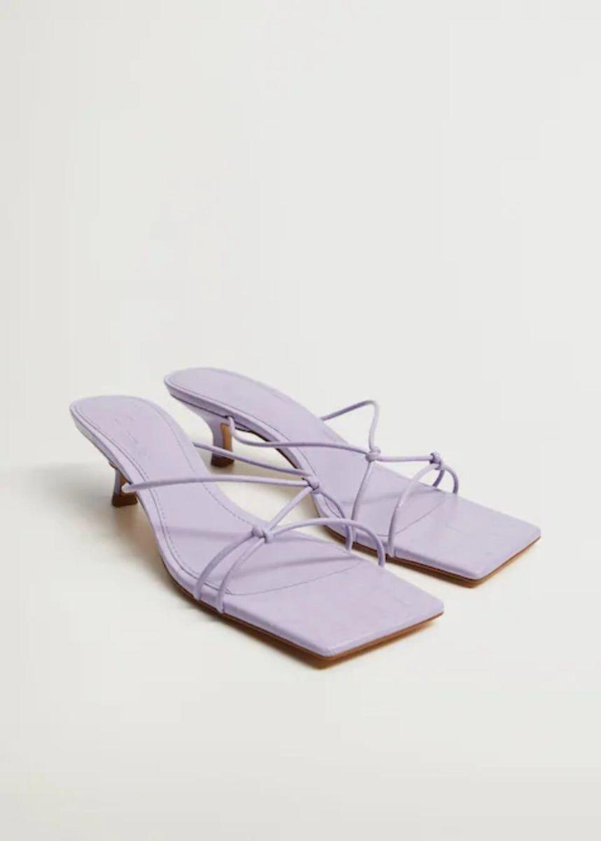 Sandalias malva de Mango