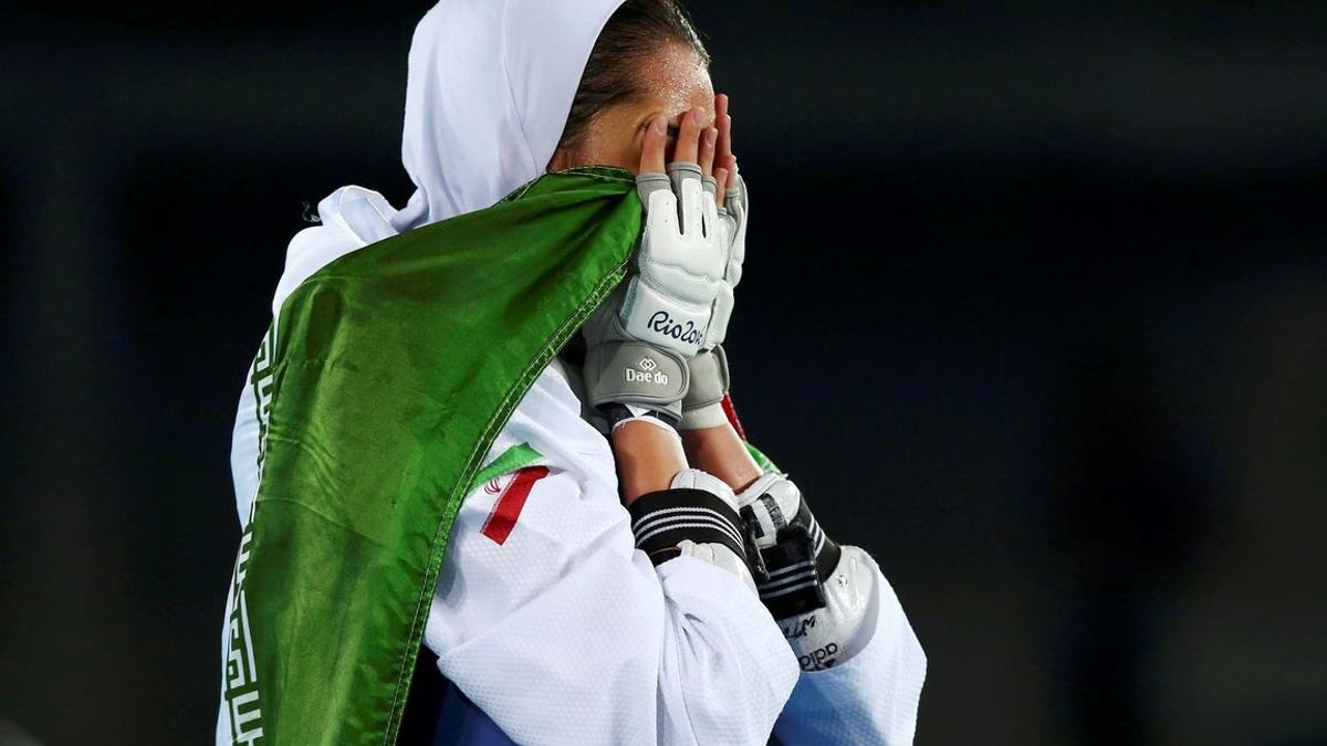 Kimia Alizadeh, al ganar la medalla en Rio de Janeiro