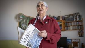 Pilar Massana, hace unos días en su piso, en LHospitalet.