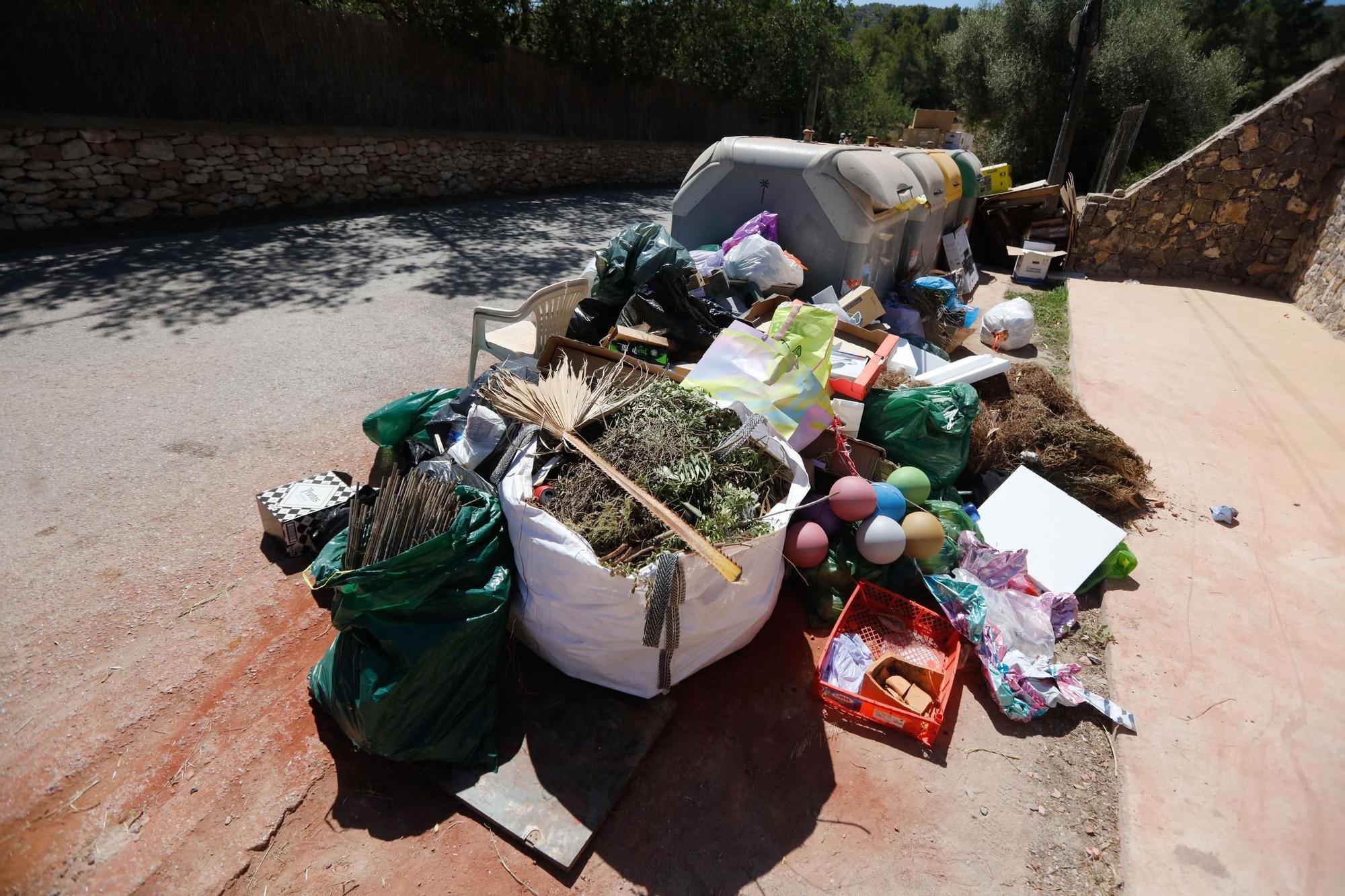 Primer día de huelga de basuras en Ibiza