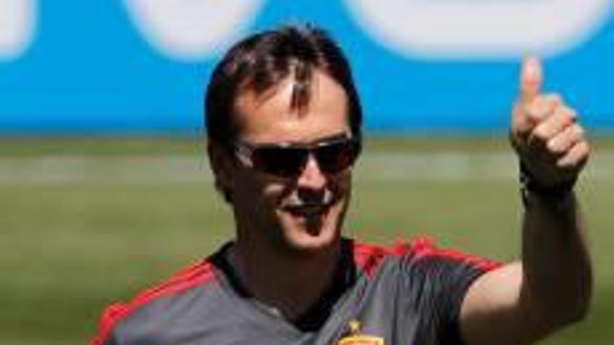 Lopetegui, a l&#039;entrenament d&#039;ahir