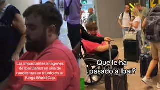 Última hora del estado de salud de Ibai Llanos: en silla de ruedas a su llegada a España