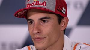 El catalán Marc Márquez (Honda), en la conferencia de prensa de hoy en Misano (Italia).