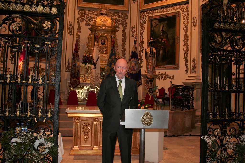 Pregón de la Semana Santa de Lorca del general de la Guardia Civil Miguel Martínez en la antigua colegial de San Patricio.