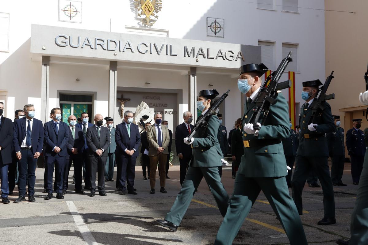 Toma de posesión del coronel Roberto Blanes de la Comandancia de la Guardia Civil de Málaga